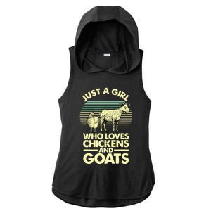 Cool Chicken Goat For Women Girl Chicken Farmer Goat Lovers Ladies PosiCharge Tri-Blend Wicking Draft Hoodie Tank