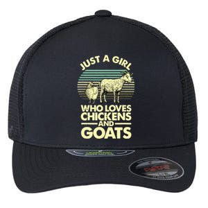 Cool Chicken Goat For Women Girl Chicken Farmer Goat Lovers Flexfit Unipanel Trucker Cap