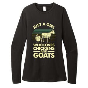 Cool Chicken Goat For Women Girl Chicken Farmer Goat Lovers Womens CVC Long Sleeve Shirt