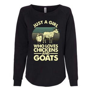 Cool Chicken Goat For Women Girl Chicken Farmer Goat Lovers Womens California Wash Sweatshirt