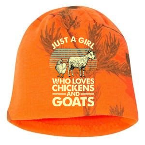 Cool Chicken Goat For Women Girl Chicken Farmer Goat Lovers Kati - Camo Knit Beanie