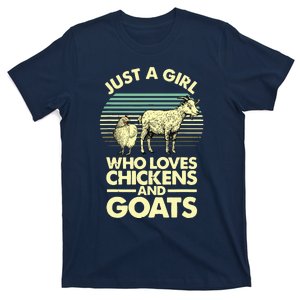 Cool Chicken Goat For Women Girl Chicken Farmer Goat Lovers T-Shirt