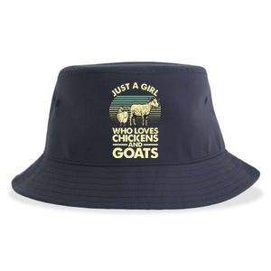 Cool Chicken Goat For Women Girl Chicken Farmer Goat Lovers Sustainable Bucket Hat