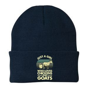 Cool Chicken Goat For Women Girl Chicken Farmer Goat Lovers Knit Cap Winter Beanie