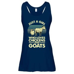 Cool Chicken Goat For Women Girl Chicken Farmer Goat Lovers Ladies Essential Flowy Tank