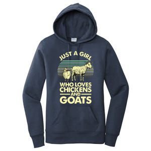 Cool Chicken Goat For Women Girl Chicken Farmer Goat Lovers Women's Pullover Hoodie