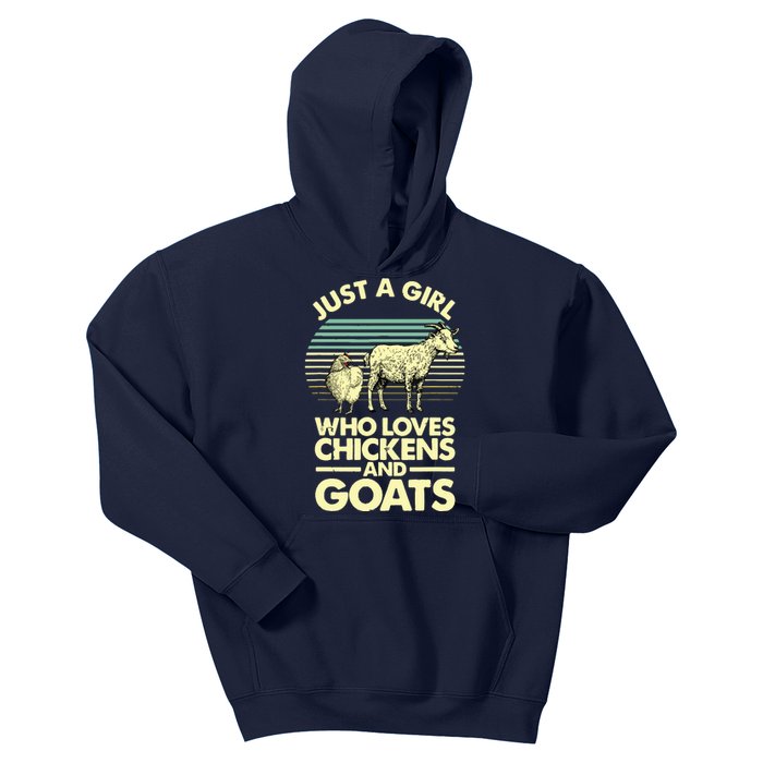 Cool Chicken Goat For Women Girl Chicken Farmer Goat Lovers Kids Hoodie