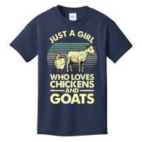 Cool Chicken Goat For Women Girl Chicken Farmer Goat Lovers Kids T-Shirt