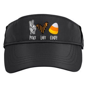 Candy Corn Gift Peace Love Fall Halloween Gift Adult Drive Performance Visor