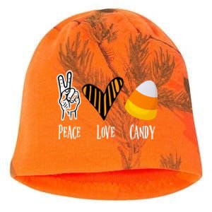 Candy Corn Gift Peace Love Fall Halloween Gift Kati - Camo Knit Beanie