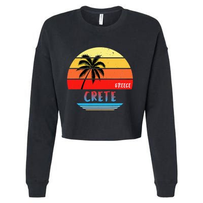 Crete Crete Greece Cropped Pullover Crew