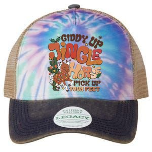 Cowboy Christmas Giddy Up Jingle Horse Pick Up Your Feet Howdy Legacy Tie Dye Trucker Hat