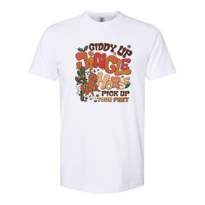 Cowboy Christmas Giddy Up Jingle Horse Pick Up Your Feet Howdy Softstyle CVC T-Shirt