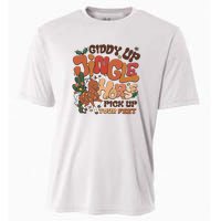 Cowboy Christmas Giddy Up Jingle Horse Pick Up Your Feet Howdy Cooling Performance Crew T-Shirt