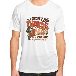 Cowboy Christmas Giddy Up Jingle Horse Pick Up Your Feet Howdy Adult ChromaSoft Performance T-Shirt