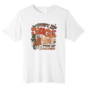 Cowboy Christmas Giddy Up Jingle Horse Pick Up Your Feet Howdy Tall Fusion ChromaSoft Performance T-Shirt