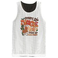 Cowboy Christmas Giddy Up Jingle Horse Pick Up Your Feet Howdy Mesh Reversible Basketball Jersey Tank