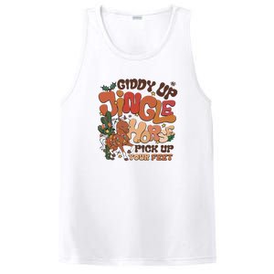 Cowboy Christmas Giddy Up Jingle Horse Pick Up Your Feet Howdy PosiCharge Competitor Tank