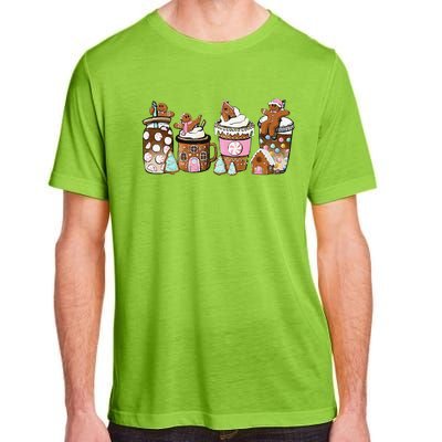 Coffee Christmas Gingerbread Pink Funny Latte Cozy Winter Adult ChromaSoft Performance T-Shirt