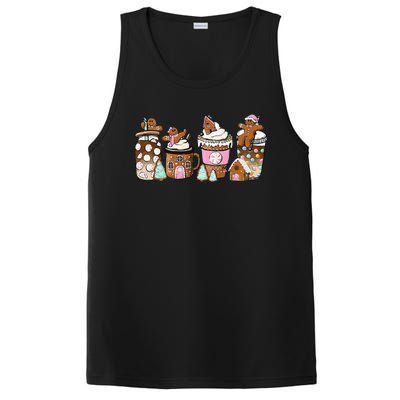 Coffee Christmas Gingerbread Pink Funny Latte Cozy Winter PosiCharge Competitor Tank