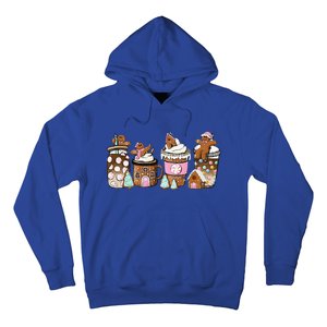 Coffee Christmas Gingerbread Pink Funny Latte Cozy Winter Hoodie