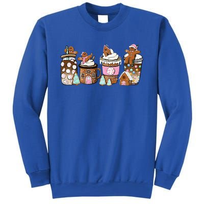 Coffee Christmas Gingerbread Pink Funny Latte Cozy Winter Sweatshirt