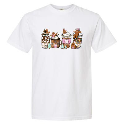 Coffee Christmas Gingerbread Pink Funny Latte Cozy Winter Garment-Dyed Heavyweight T-Shirt