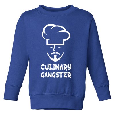 Chef Cute Gift Culinary Gangster Vintage Style Chef Gift Toddler Sweatshirt