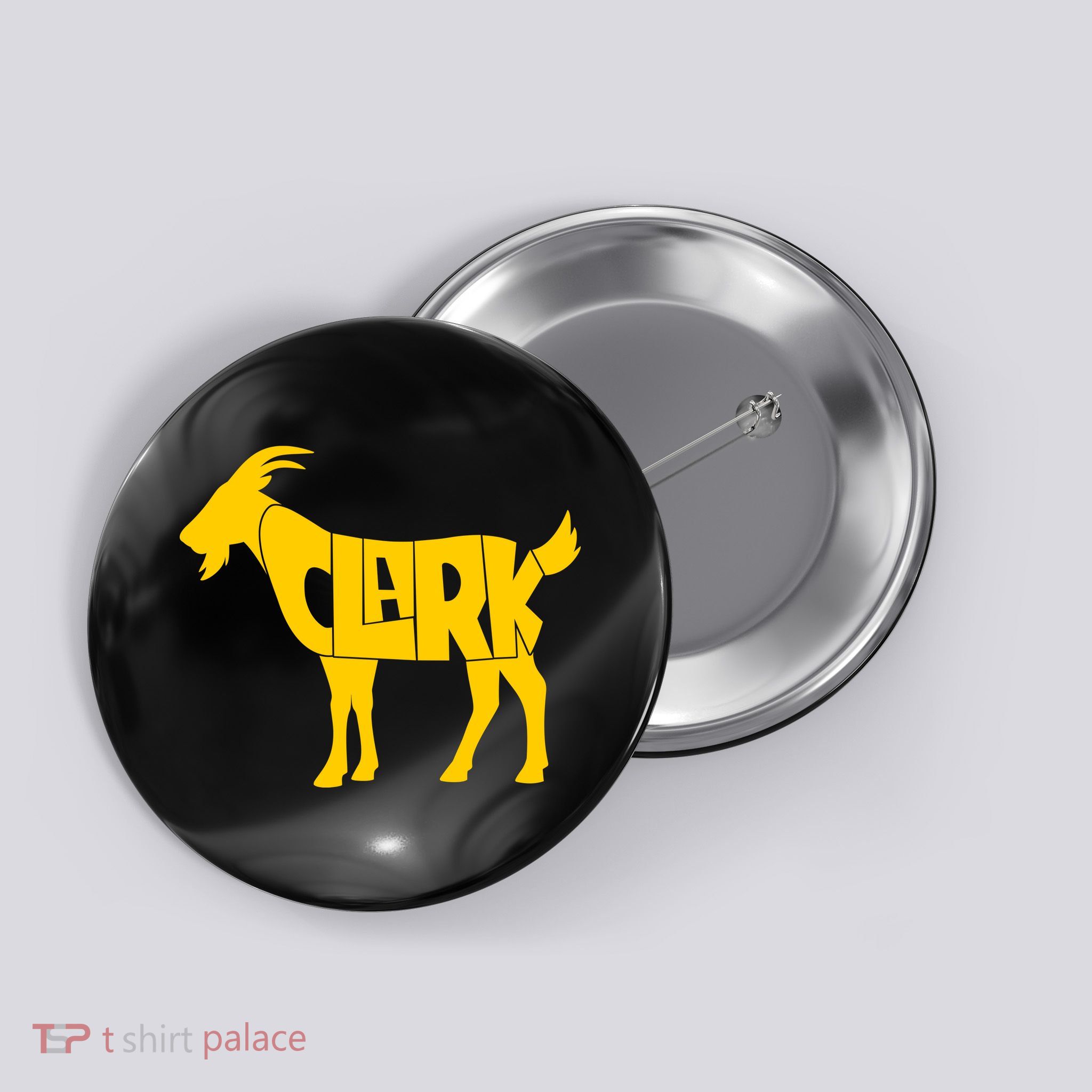 Clark Goat Basketball Fan Goat Button
