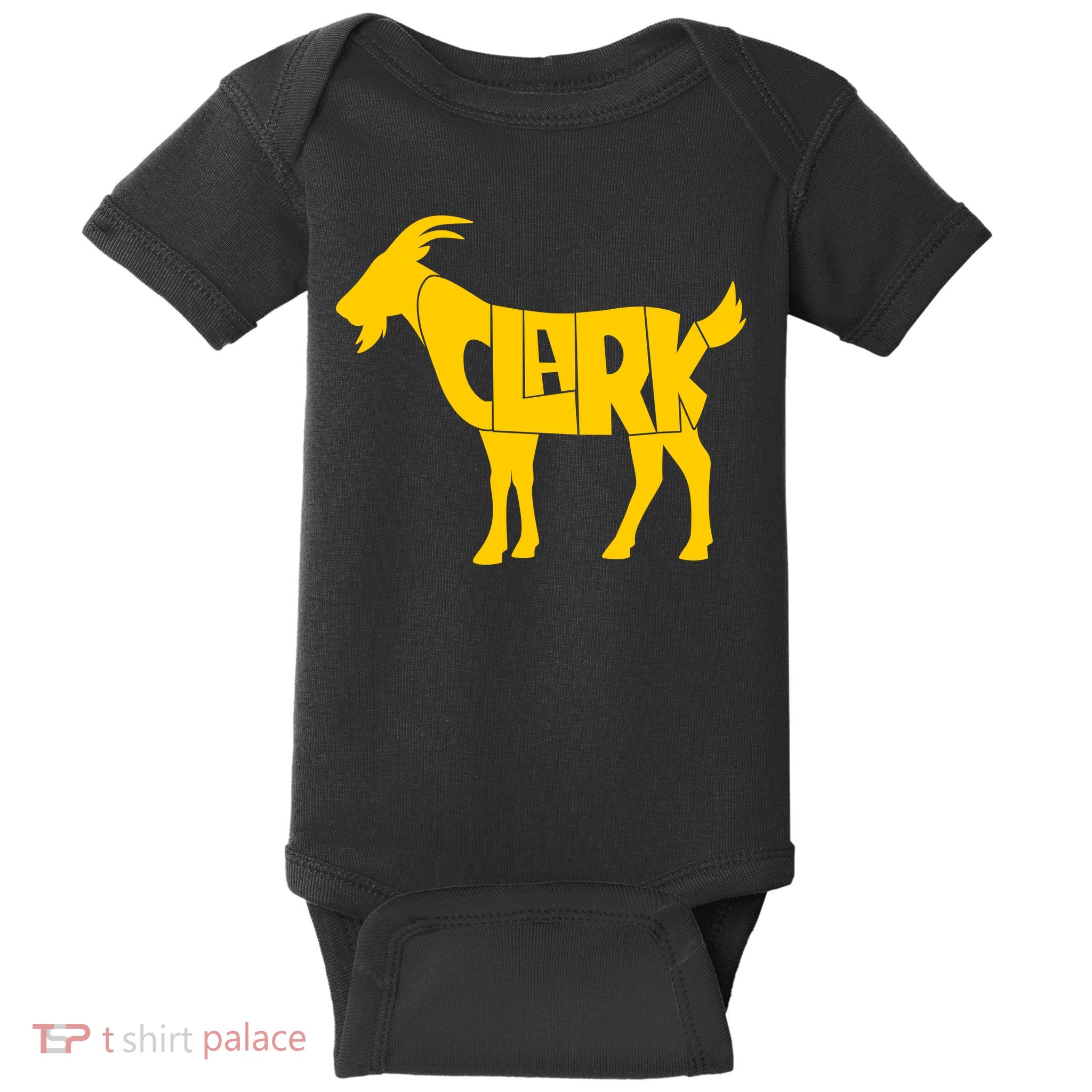 Clark Goat Basketball Fan Goat Baby Bodysuit