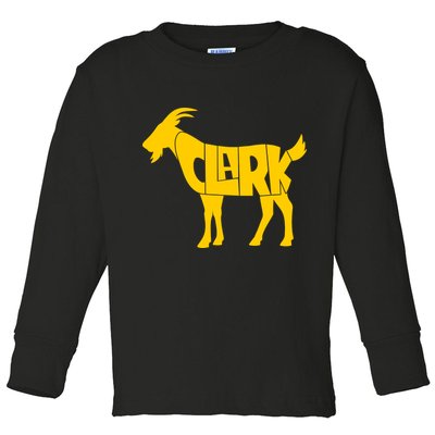 Clark Goat Basketball Fan Goat Toddler Long Sleeve Shirt