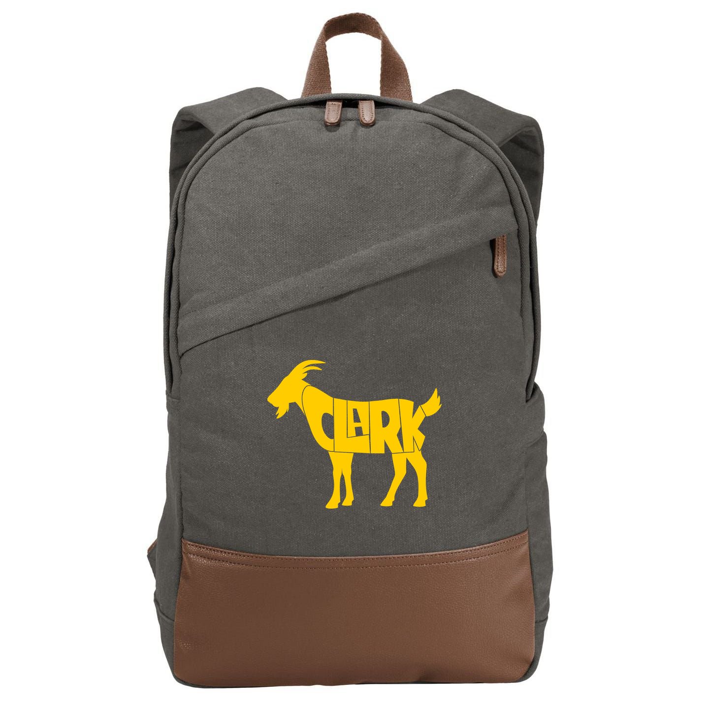 Clark Goat Basketball Fan Goat Cotton Canvas Backpack