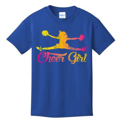 Cheerleader Cheer Girl Colorful Cheerleading Kids T-Shirt