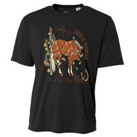 Cowboy Christmas Giddy Up Jingle Horse Pick Up Your Feet Cooling Performance Crew T-Shirt