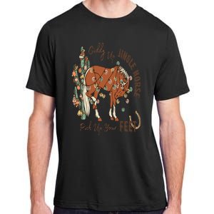 Cowboy Christmas Giddy Up Jingle Horse Pick Up Your Feet Adult ChromaSoft Performance T-Shirt