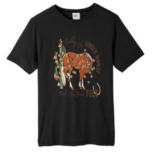 Cowboy Christmas Giddy Up Jingle Horse Pick Up Your Feet Tall Fusion ChromaSoft Performance T-Shirt