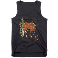 Cowboy Christmas Giddy Up Jingle Horse Pick Up Your Feet Tank Top