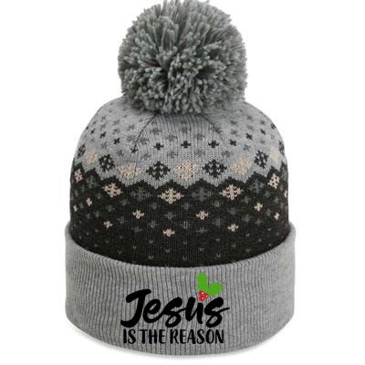 Christian Christ Gift Jesus Is The Reason For The Season Great Gift The Baniff Cuffed Pom Beanie