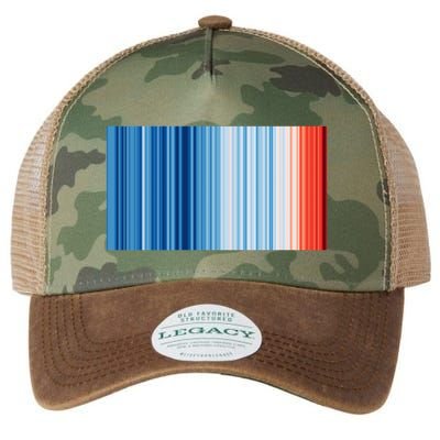 Climate Change Global Warming Temperature Stripes Legacy Tie Dye Trucker Hat