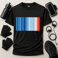 Climate Change Global Warming Temperature Stripes Cooling Performance Crew T-Shirt
