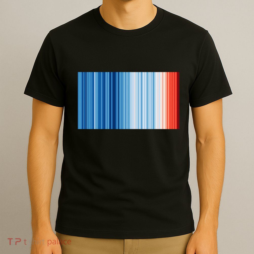 Climate Change Global Warming Temperature Stripes T-Shirt