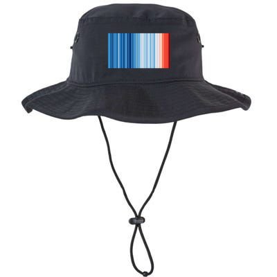Climate Change Global Warming Temperature Stripes Bucket Hat
