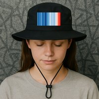 Climate Change Global Warming Temperature Stripes Bucket Hat