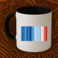 Climate Change Global Warming Temperature Stripes Mug