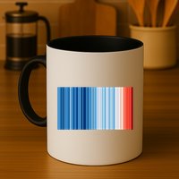 Climate Change Global Warming Temperature Stripes Mug