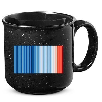 Climate Change Global Warming Temperature Stripes 15oz Campfire Ceramic Mug