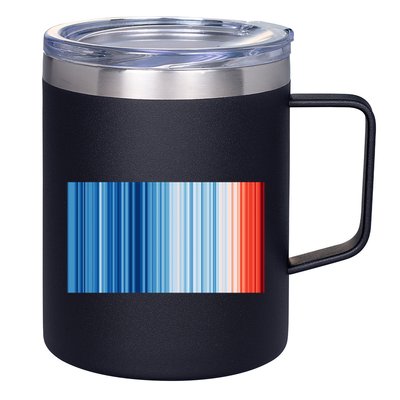 Climate Change Global Warming Temperature Stripes 12oz Stainless Steel Coffee Mug