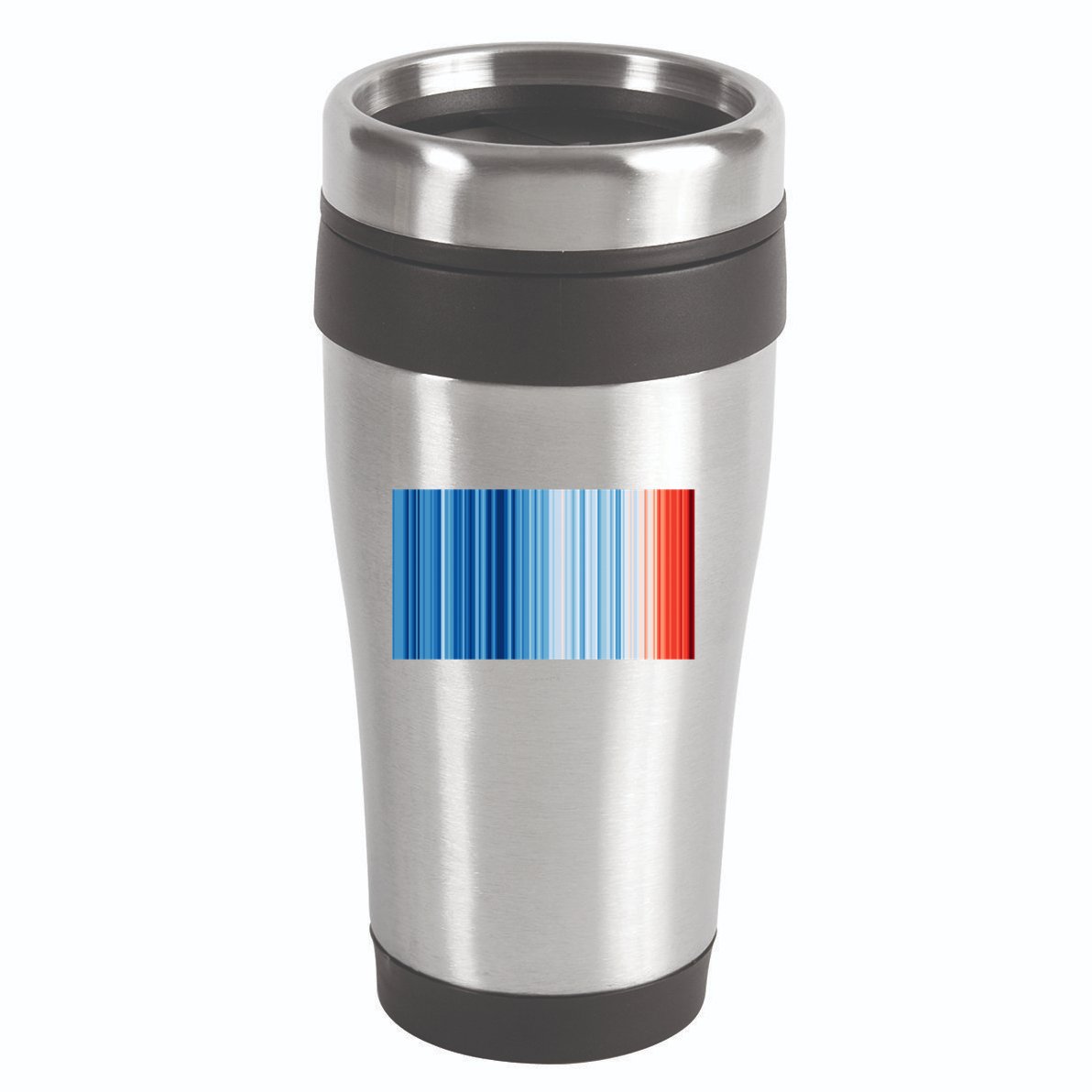 Climate Change Global Warming Temperature Stripes 16oz Travel Tumbler