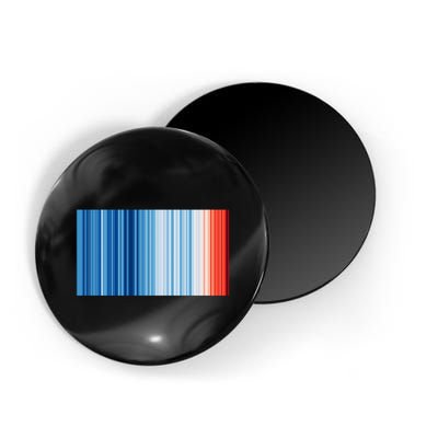 Climate Change Global Warming Temperature Stripes Magnet