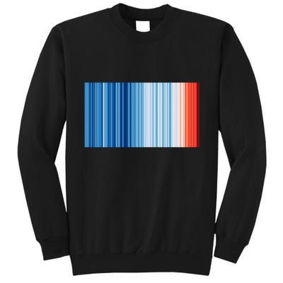 Climate Change Global Warming Temperature Stripes Tall Sweatshirt